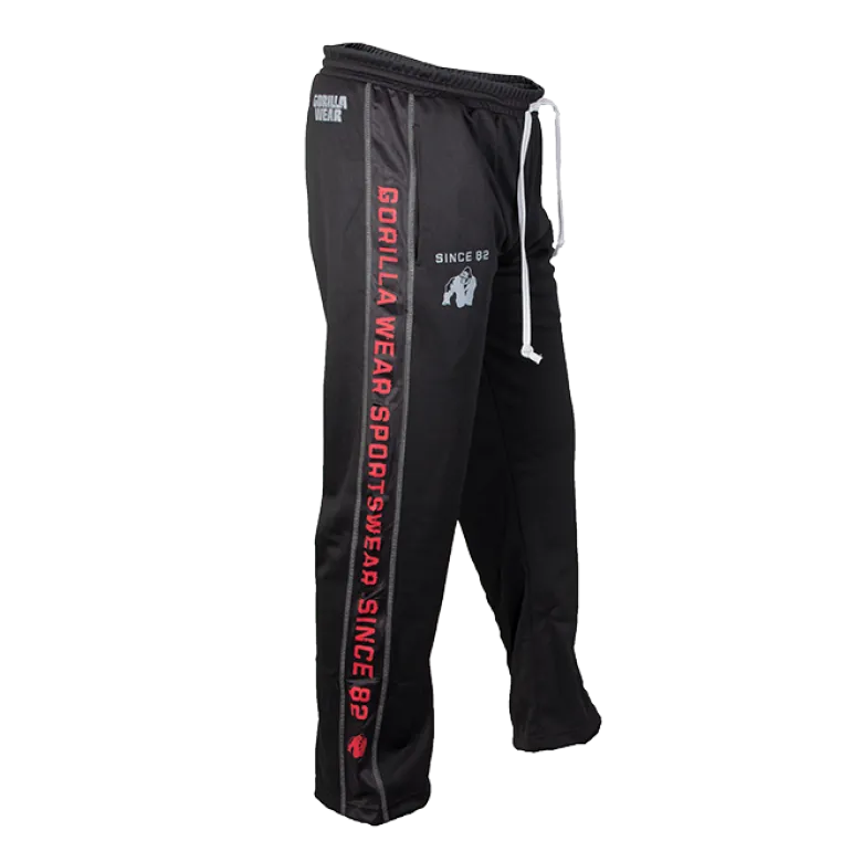 Functional Mesh Pants, Black/Red