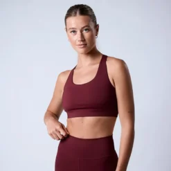 Fuse Sport Bra, Dark Red