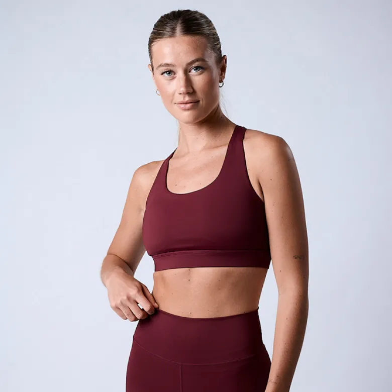 Fuse Sport Bra, Dark Red