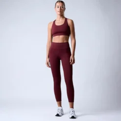Fuse V-shape 7/8 tights, Dark Red