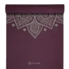 Gaiam Midnight Plum Sundial Flower Yoga Mat 5 mm