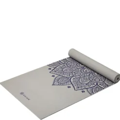 Gaiam Sustained Grey Sundial Flower Yoga Mat 5 mm