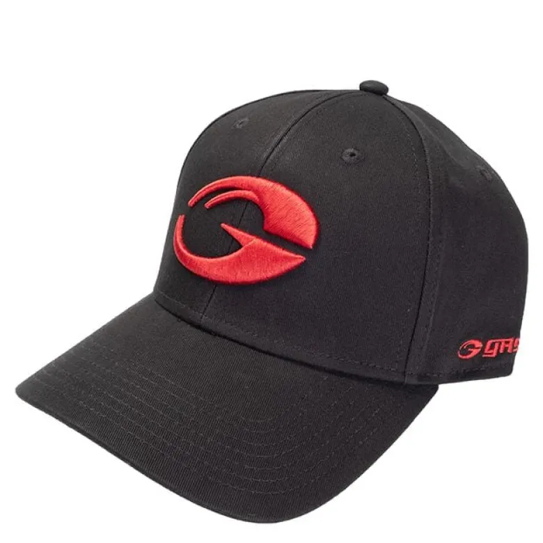 Gasp Baseball Cap, Black/Red