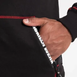 Georgia Zipped Hoodie, Black