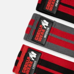 Glute band 3-pack Svart Rød Grå
