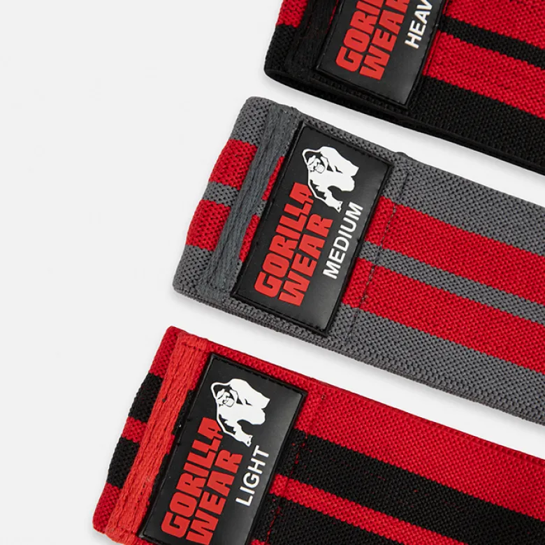Glute band 3-pack Svart Rød Grå