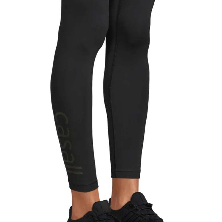 Graphic High Waist Tights, Black