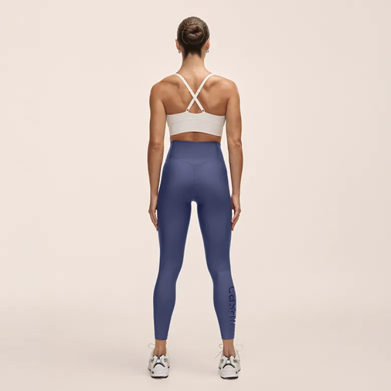 Graphic High Waist Tights Blue Shadow