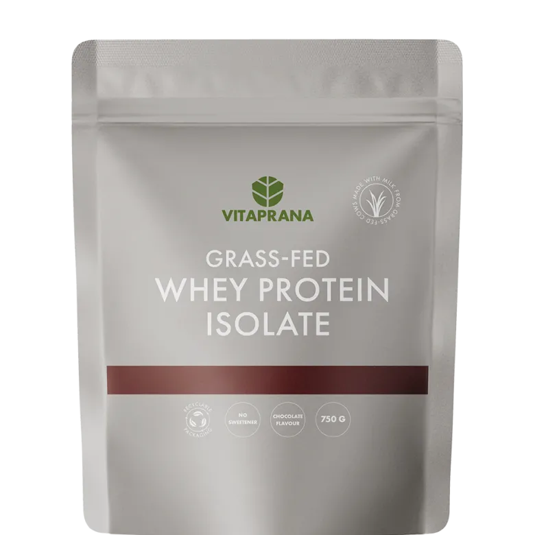 Grass-fed Whey protein isolate, 750 g, Choklad