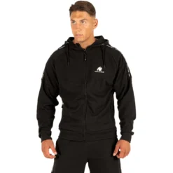 Harvey Hooded Track Jacket, black