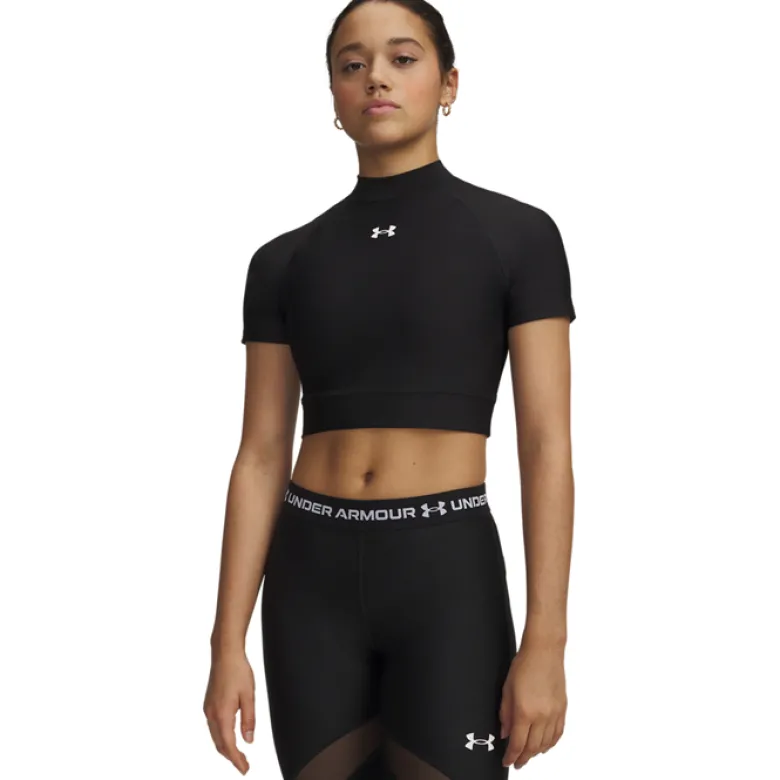 Heatgear Crop Mock SS, Black