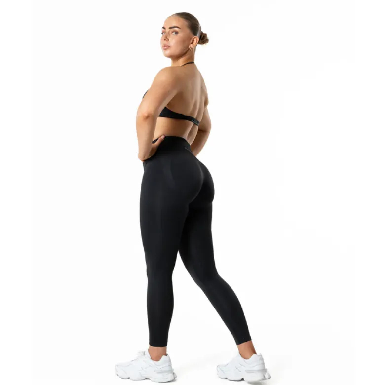 Hybrid Seamless Tights, Jet Black