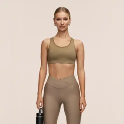 Iconic Sports Bra, Light Khaki, AB/XS