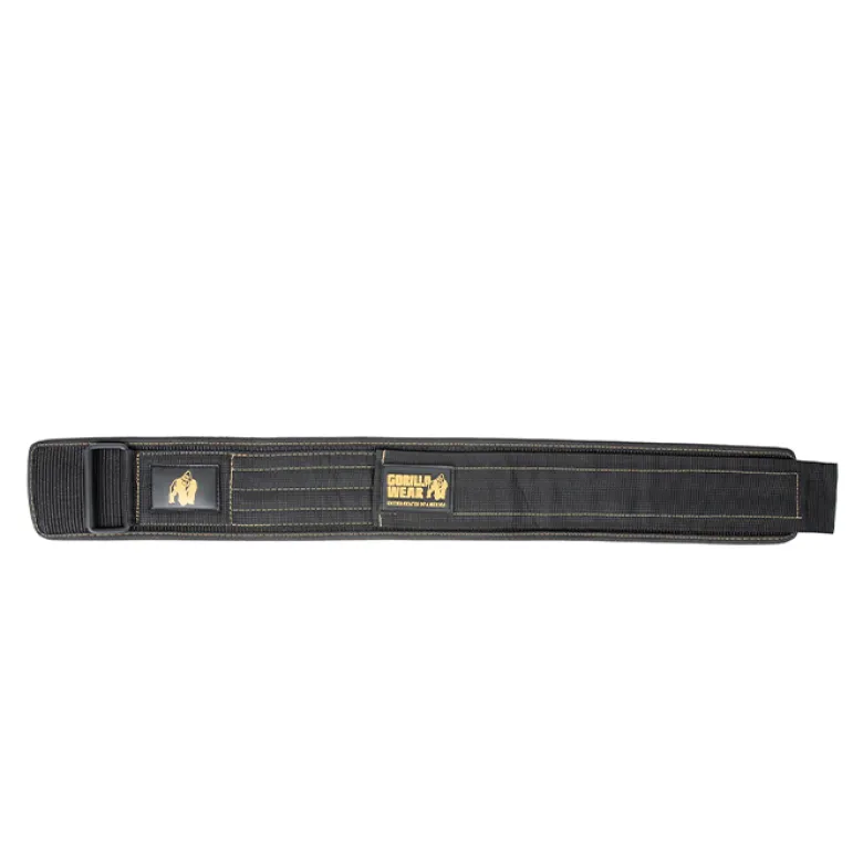 4 Inch Nylon Belt, black/gold