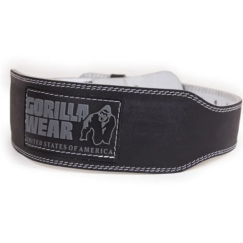 4 Inch Padded Leather Belt, black