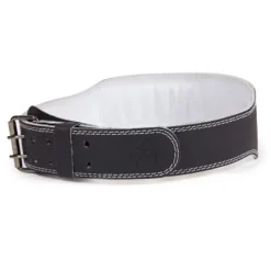 4 Inch Padded Leather Belt, black