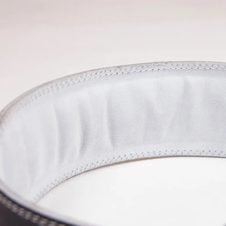 4 Inch Padded Leather Belt, black