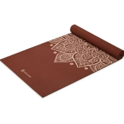 Intense Rust Sundial Flower Yoga Mat 5mm