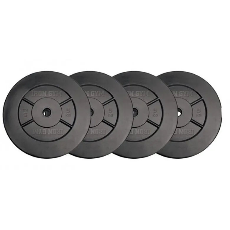 Iron Gym 20kg Plate Set, 5kg x 4 (Add ons)