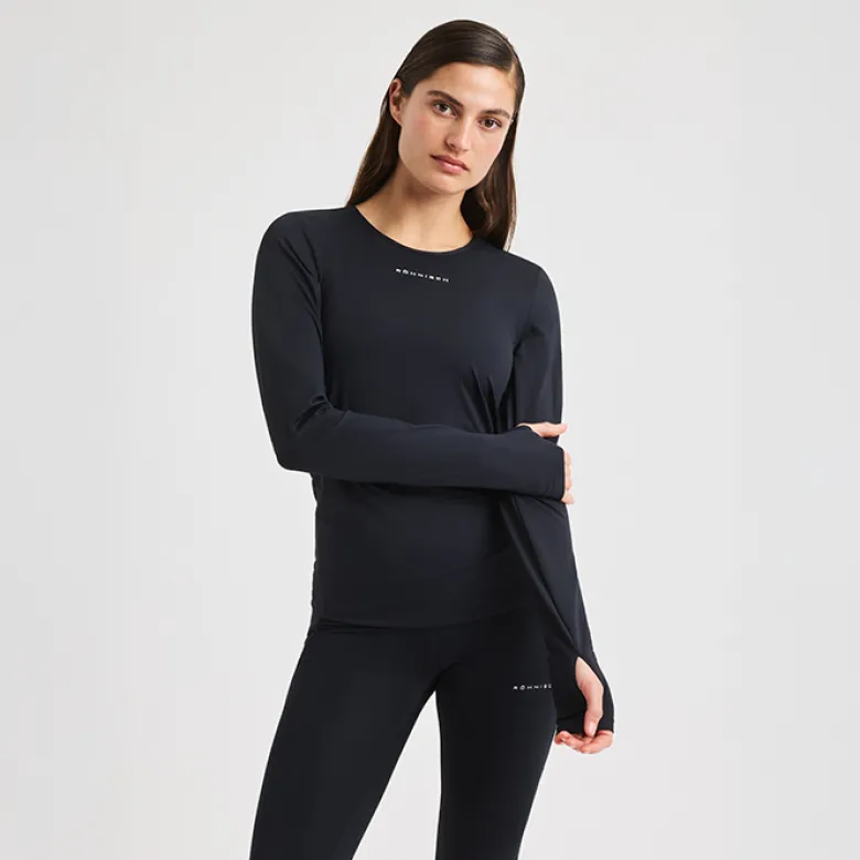 Jacquard LS Top, Black
