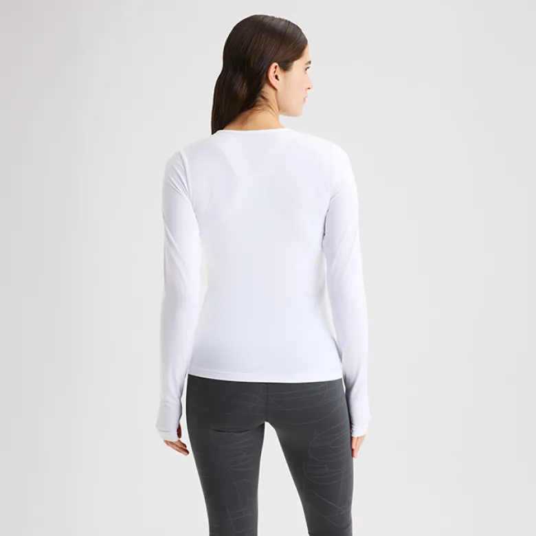 Jacquard LS Top, White