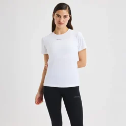 Jacquard SS Top, White