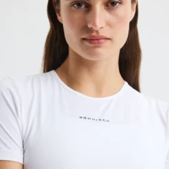 Jacquard SS Top, White