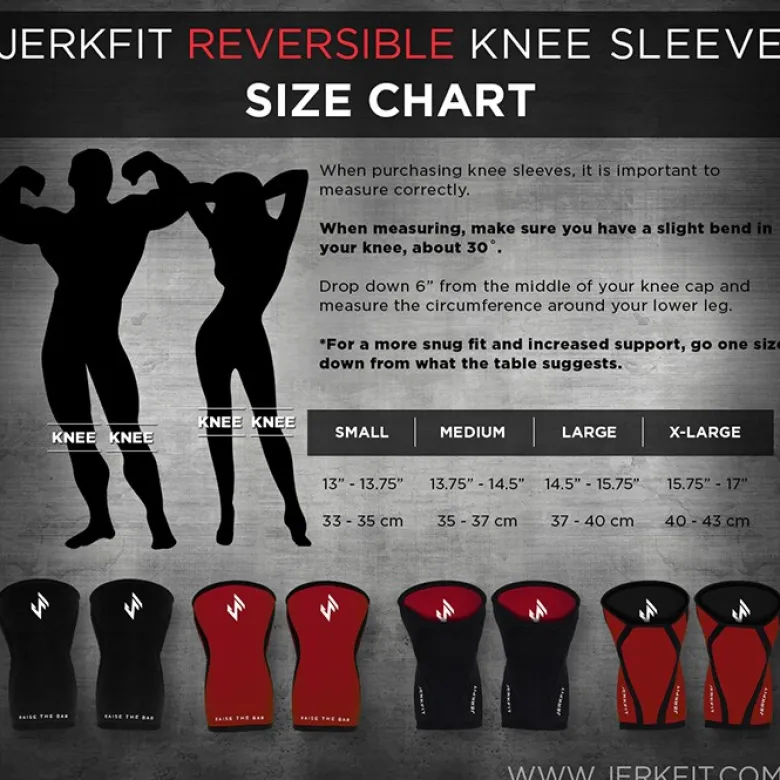 Jerkfit Reversible Knee Sleeves-MEDIUM