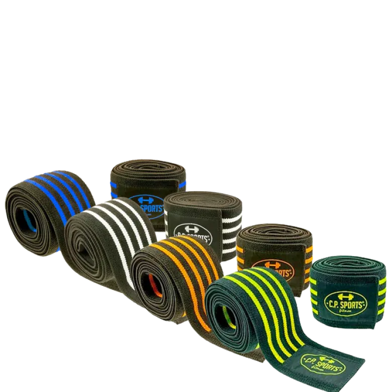 Knee Wraps, Black/Blue, 2 m