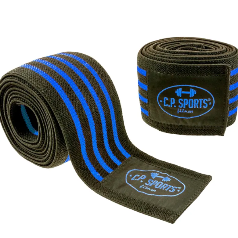 Knee Wraps, Black/Blue, 2 m