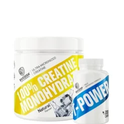 Kreatin monohydrat 250 g + T-Power Testo DAA 200 kapsler