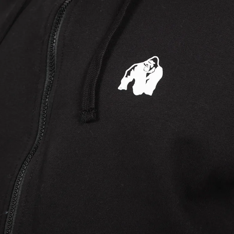 Leon Zipped Hoodie, Black