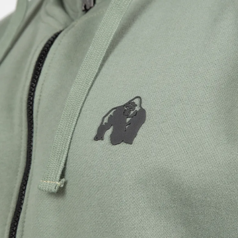 Leon Zipped Hoodie, Green