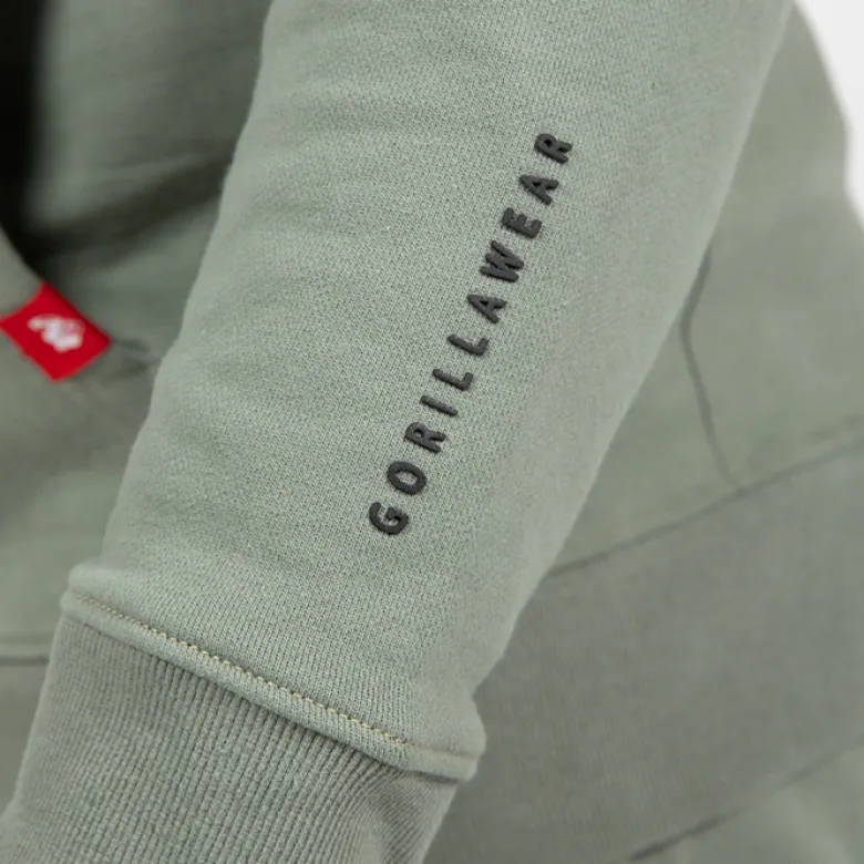 Leon Zipped Hoodie, Green