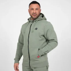 Leon Zipped Hoodie, Green