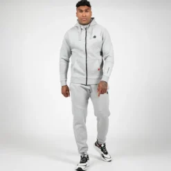 Leon Zipped Hoodie, Grey