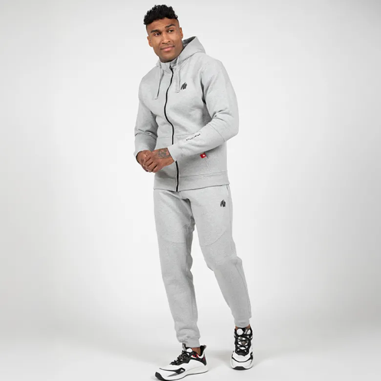 Leon Zipped Hoodie, Grey