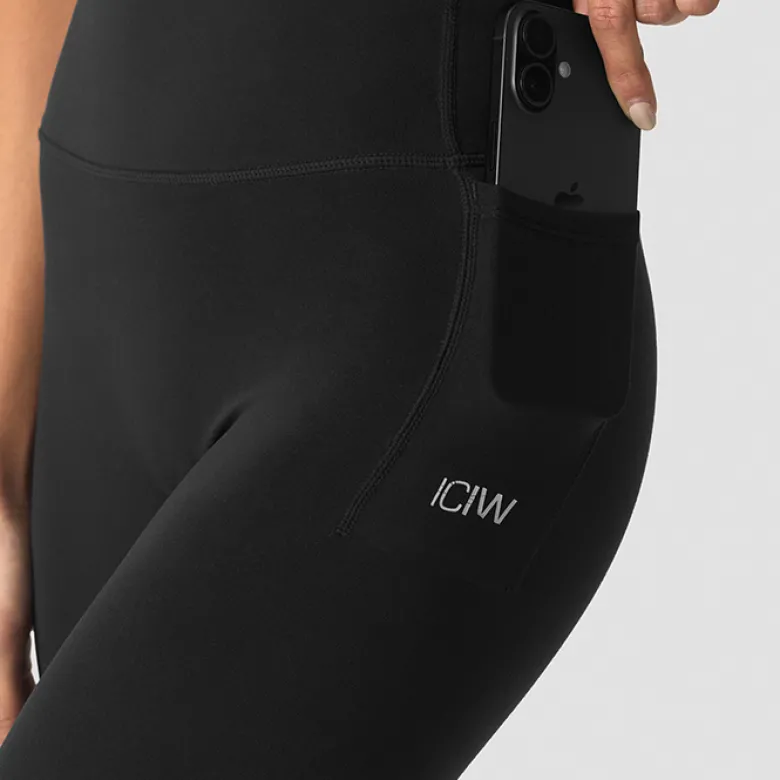 Luxe Flared Tights, Black