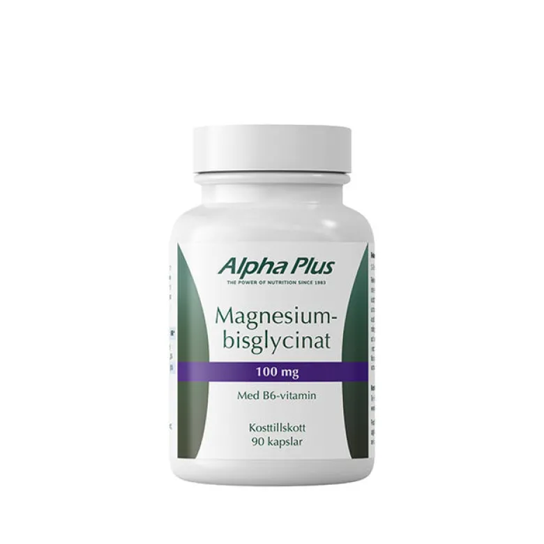 Magnesiumbisglycinat 100mg 90 kapsler