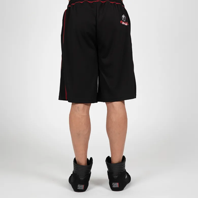 Marlow Mesh Shorts, Black/Red