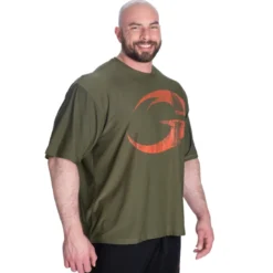 Mesh Iron Tee, Green/Flame