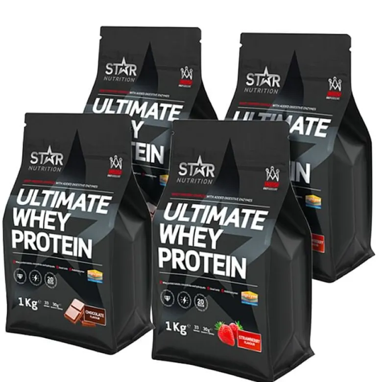 Mix&Match: 4 x Ultimate Whey Myseprotein 1 kg