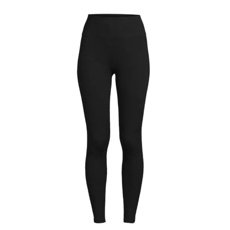 Multi Rib Seamless High Waist Tights, Black