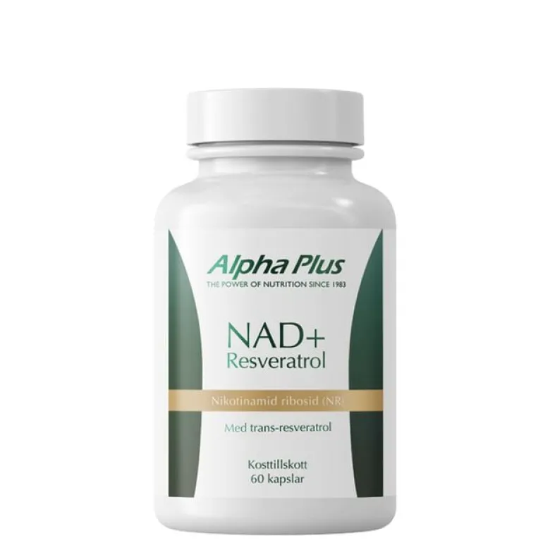 NAD+ Resveratrol 60 kapsler