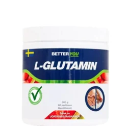Naturligt L-Glutamin Jordgubb och Rabarber 300 g