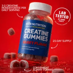 NEW Star Nutrition Creatine Gummies 75 gummies Berries