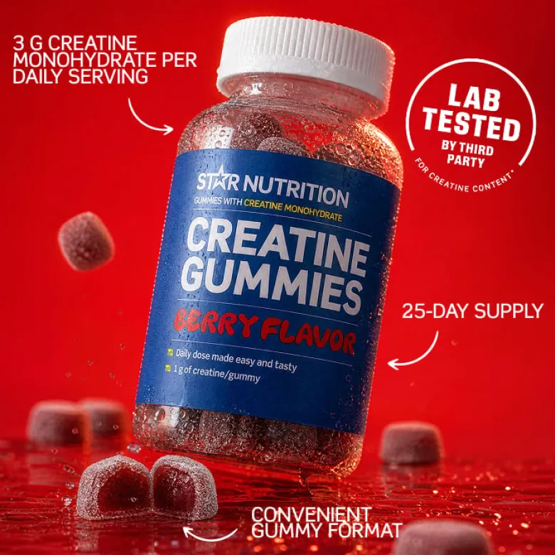 NEW Star Nutrition Creatine Gummies 75 gummies Berries