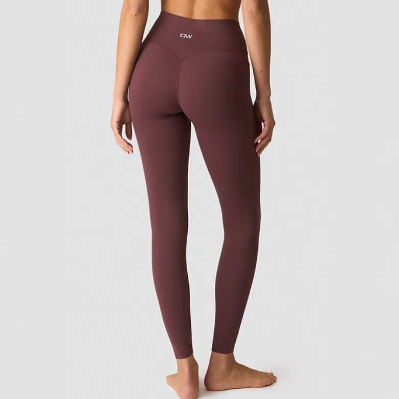 Nimble V-Shape No-rise Tights, Dull Berry Red