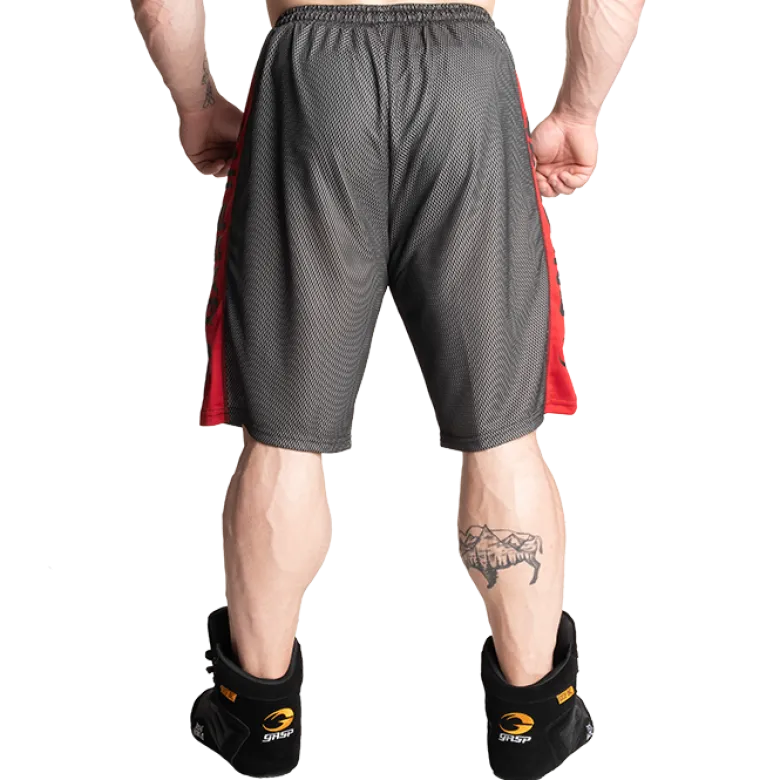 No1 Mesh Shorts, Black/Red