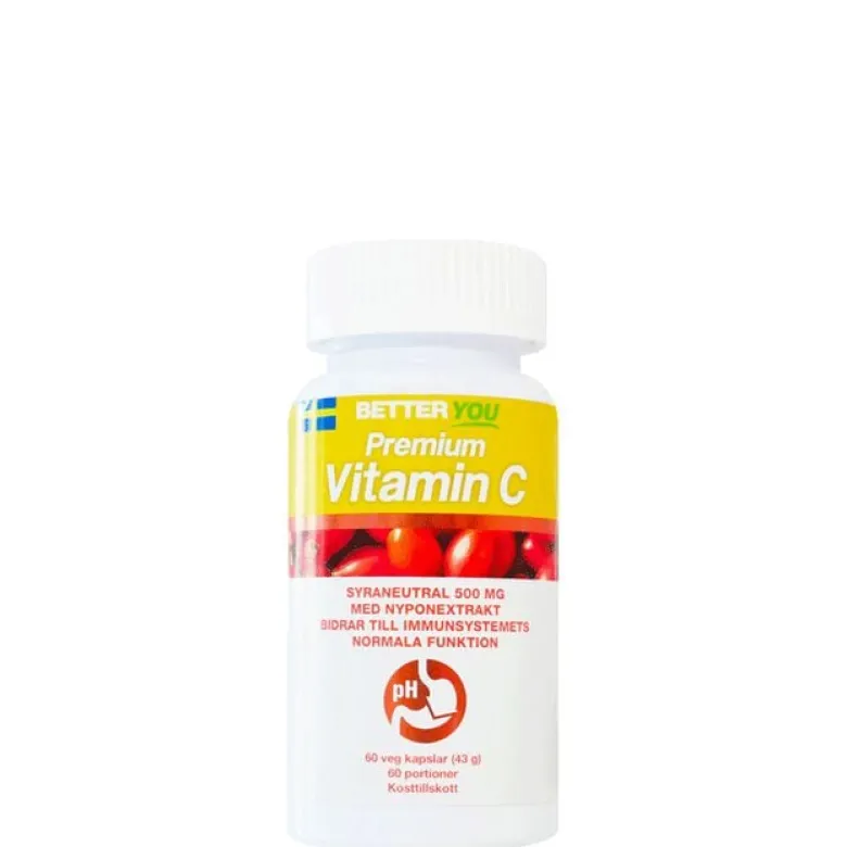 Premium Vitamin C 60 kapslar
